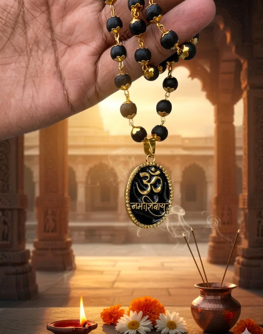 दिव्य ‘ॐ नमः शिवाय’ आध्यात्मिक सुरक्षा माला — उच्च गुणवत्ता वाला वास्तविक उत्पाद