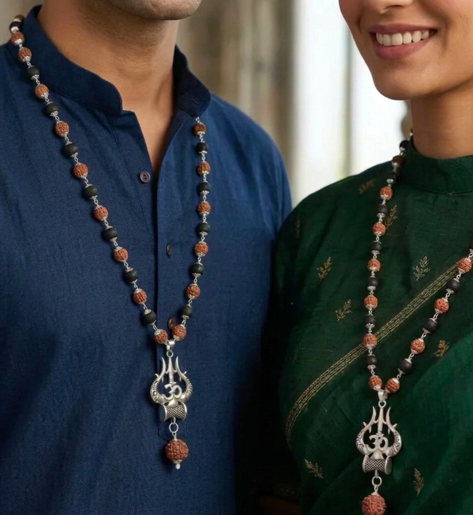 शिव शक्ति कवच: दिव्य रुद्राक्ष एवं त्रिशूल सुरक्षा माला