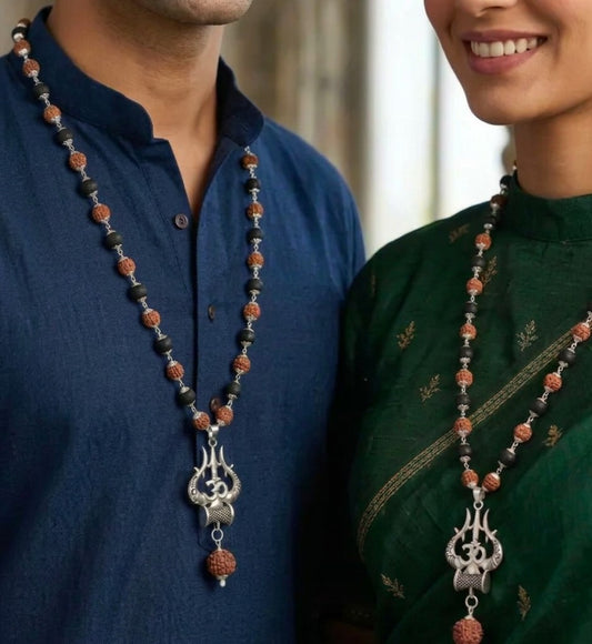 शिव शक्ति कवच: दिव्य रुद्राक्ष एवं त्रिशूल सुरक्षा माला