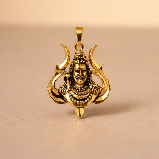 दिव्य कवच: भगवान शिव का त्रिशूल एवं पवित्र रुद्राक्ष माला — उच्च गुणवत्ता वाला वास्तविक उत्पाद